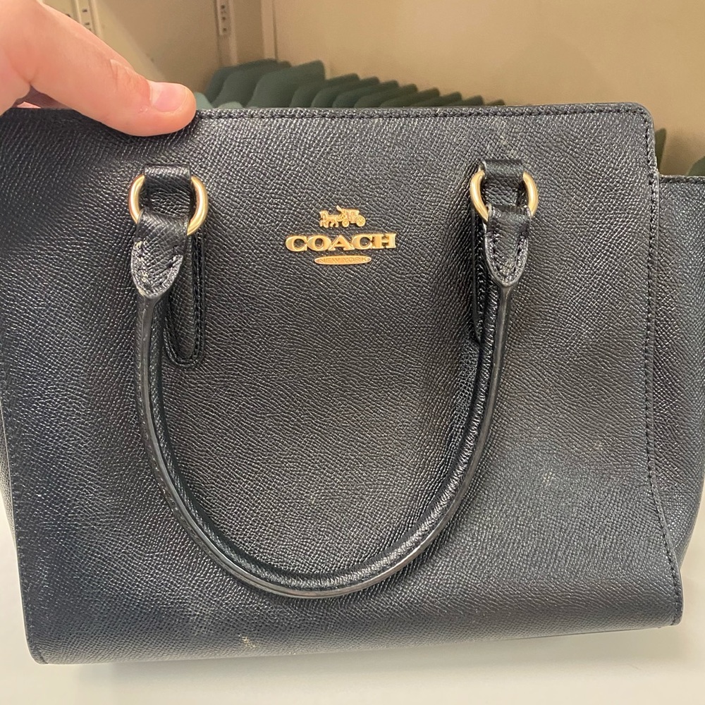 Authentic Black coach purse. Small. Needs cleaned.